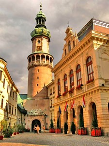 Požární věž v centru města Sopron